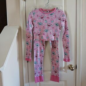 Dolls Kill x Bratz Pink Thermal Waffle Knit Pajama Set Cropped Top & Pants M